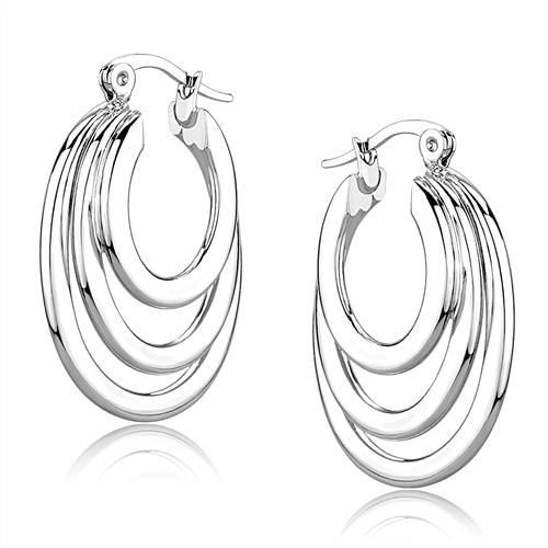 JCE1394 Rhodium Brass Earrings with No Stone