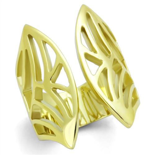 JCE1902 IP Gold(Ion Plating) Stainless Steel Ring with No Stone